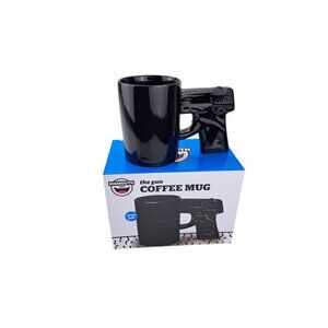 Gun Shaped Coffee Mug Cup Black 16 Ounce Gift Pistol Shaped Marksman Funny New